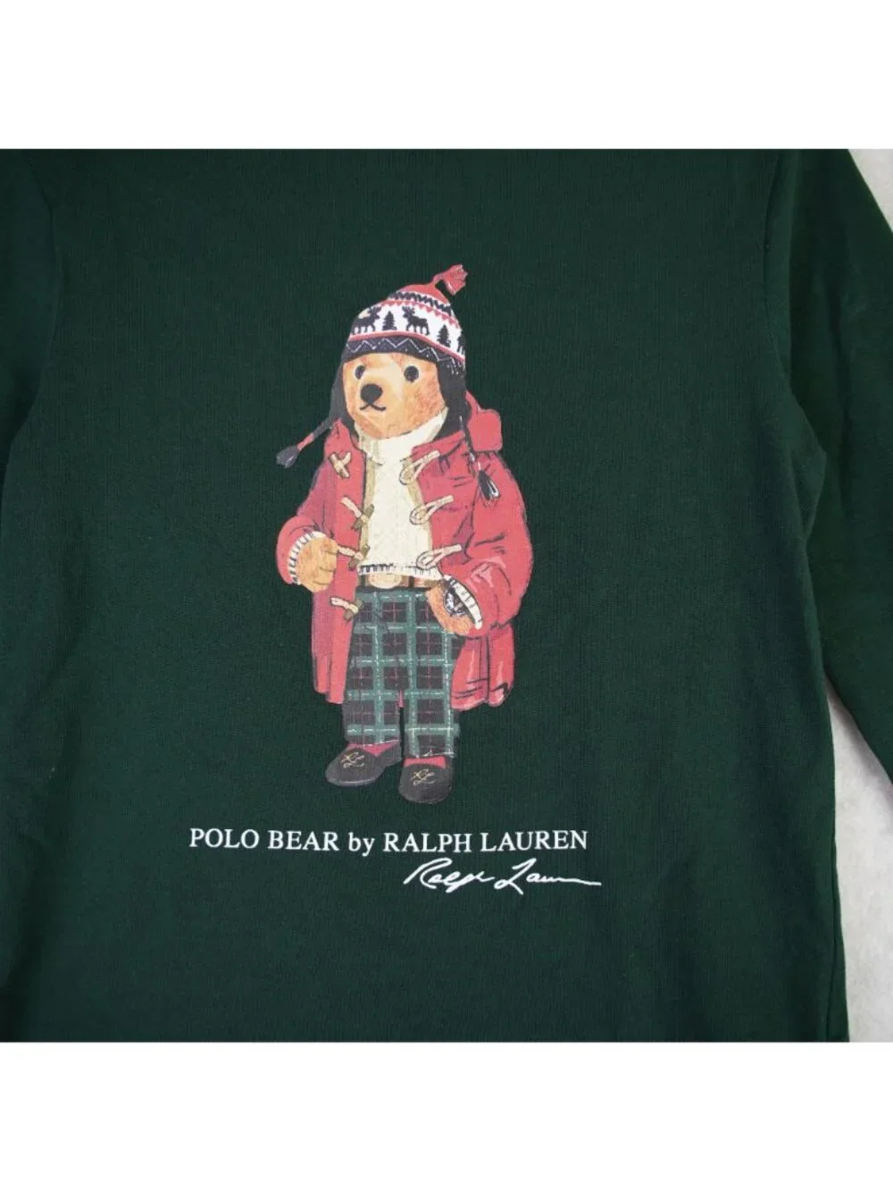 Polo Ralph Lauren Kids Polo Bear Long Sleeve Shirt Boys Sz 8 S Cotton Casual